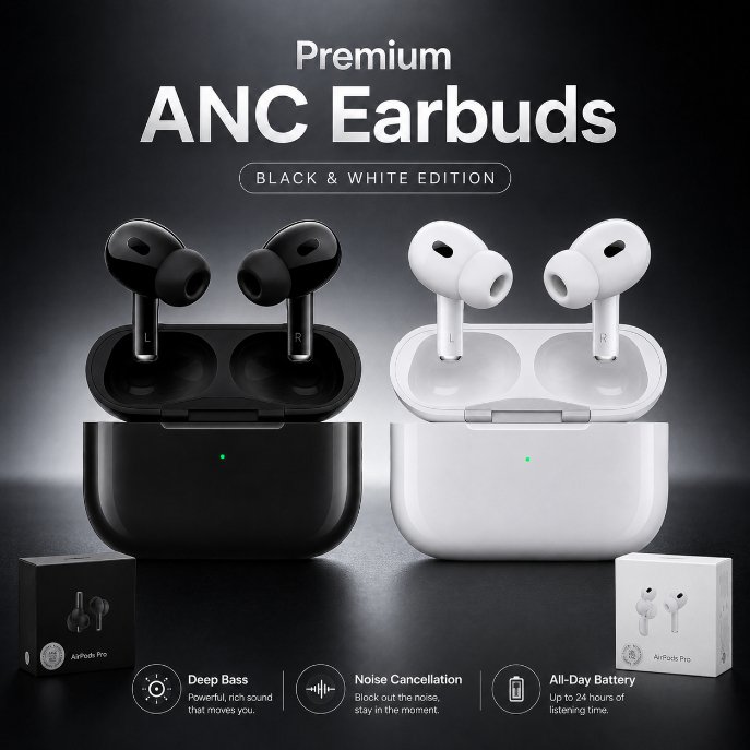 Apple AirPods Pro (2nd Generation) USB-C – True Wireless Earbuds with H2 Chip, Active Noise Cancellation, Personalized Spatial Audio & 30H Battery