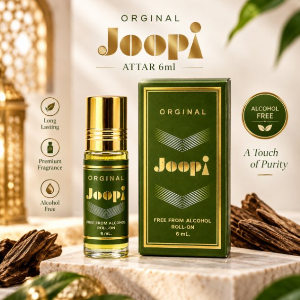 Original Joopi Attar 6ml – Premium Long-Lasting Alcohol-Free Roll-On Perfume Oil for Men & Women Luxury Daily Wear Fragrance